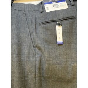 NWT Michael Strahan Collection Tech Wool Dress Pants Mens 32x32 Gray Modern Fit